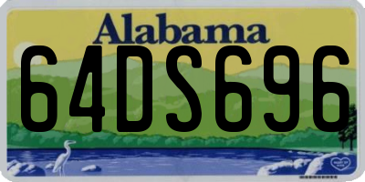AL license plate 64DS696