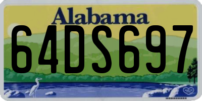 AL license plate 64DS697