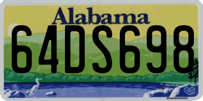AL license plate 64DS698