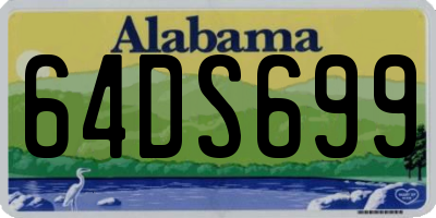 AL license plate 64DS699