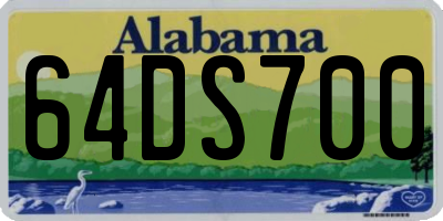 AL license plate 64DS700