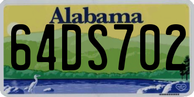 AL license plate 64DS702