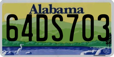 AL license plate 64DS703