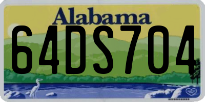 AL license plate 64DS704