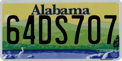 AL license plate 64DS707