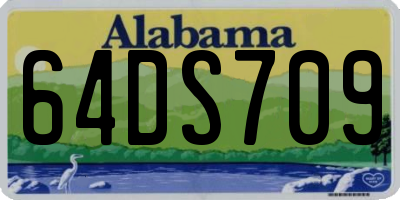 AL license plate 64DS709