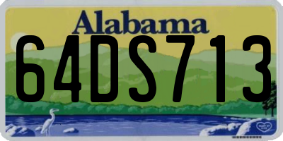 AL license plate 64DS713