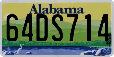 AL license plate 64DS714