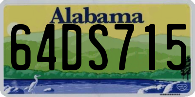 AL license plate 64DS715
