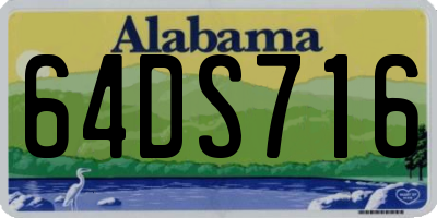 AL license plate 64DS716