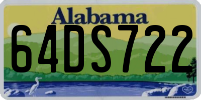 AL license plate 64DS722