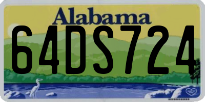 AL license plate 64DS724