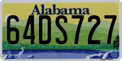 AL license plate 64DS727