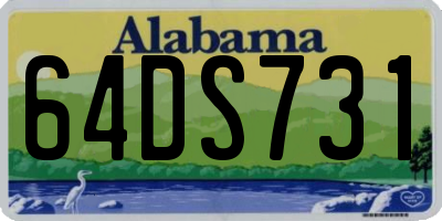AL license plate 64DS731