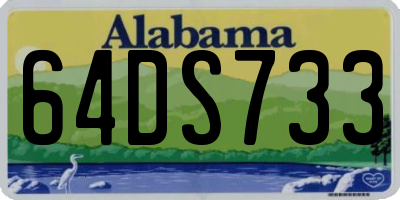 AL license plate 64DS733