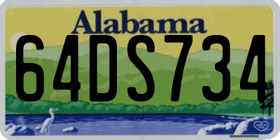 AL license plate 64DS734