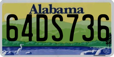 AL license plate 64DS736
