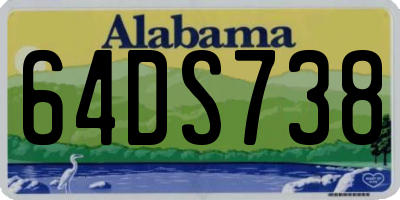 AL license plate 64DS738