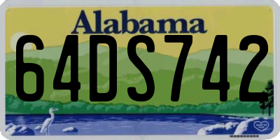AL license plate 64DS742