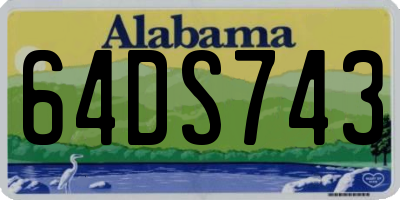 AL license plate 64DS743
