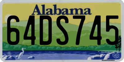 AL license plate 64DS745