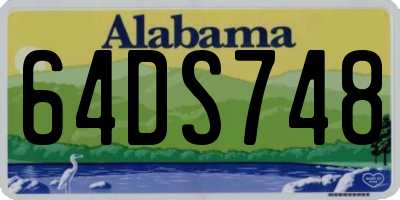 AL license plate 64DS748