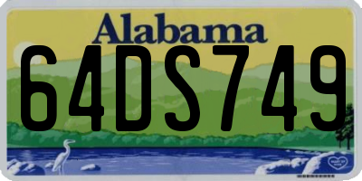 AL license plate 64DS749