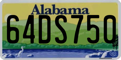 AL license plate 64DS750
