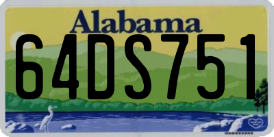 AL license plate 64DS751