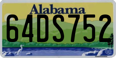 AL license plate 64DS752