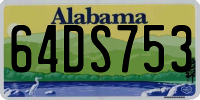 AL license plate 64DS753