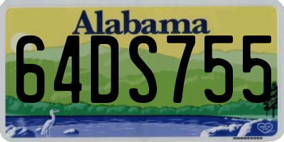 AL license plate 64DS755