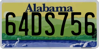 AL license plate 64DS756
