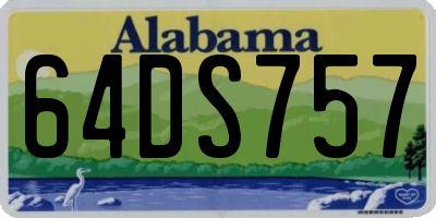 AL license plate 64DS757
