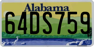 AL license plate 64DS759