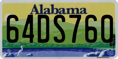AL license plate 64DS760