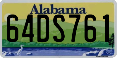 AL license plate 64DS761