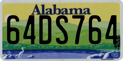 AL license plate 64DS764