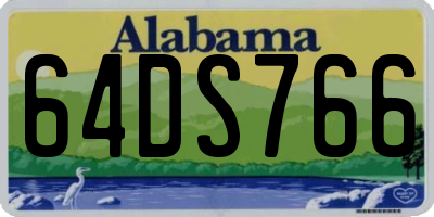 AL license plate 64DS766