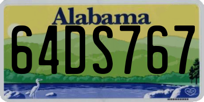 AL license plate 64DS767