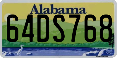 AL license plate 64DS768