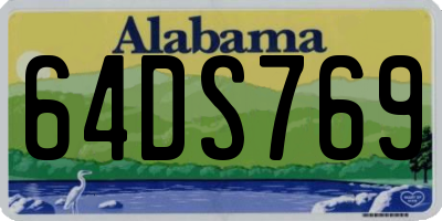AL license plate 64DS769
