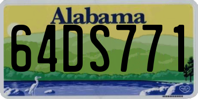 AL license plate 64DS771