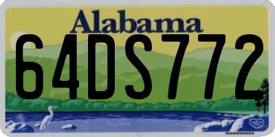 AL license plate 64DS772