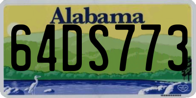AL license plate 64DS773