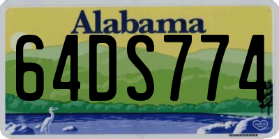 AL license plate 64DS774