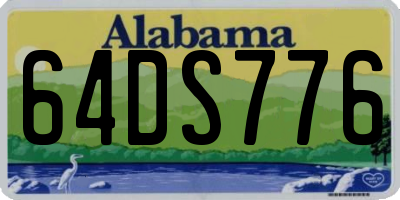 AL license plate 64DS776