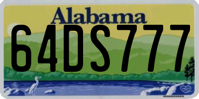 AL license plate 64DS777