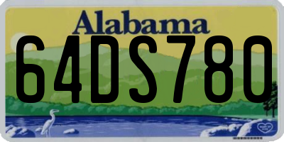 AL license plate 64DS780