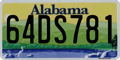 AL license plate 64DS781